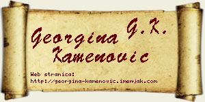 Georgina Kamenović vizit kartica